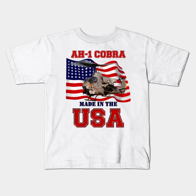 AH-1 Cobra Made in the USA Kids T-Shirt by MilMerchant